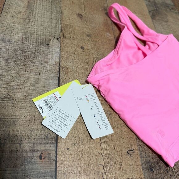 All in Motion Women Bra Athletic Light Support Asymmetric Crop Pink nwt XS - Picture 5 of 8